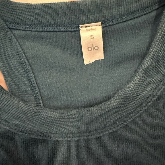 ALO Yoga Crewneck Tank Top in Teal-Blue - Picture 2 of 2